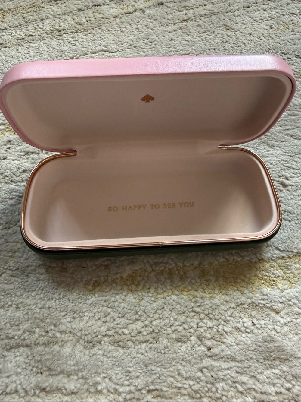 Kate Spade New York Colorblock Eyeglasses Sunglasses Hard Case Pink Green